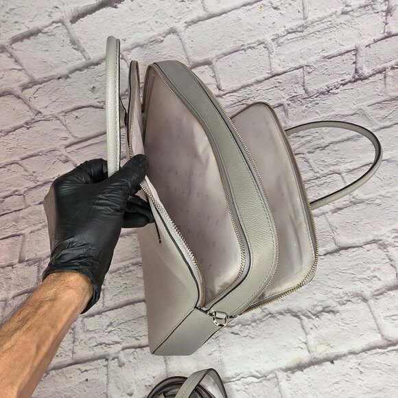 Kate Spade New York Margaux Leather Women Universal Laptop Bag True Taupe Mint - Picture 12 of 16